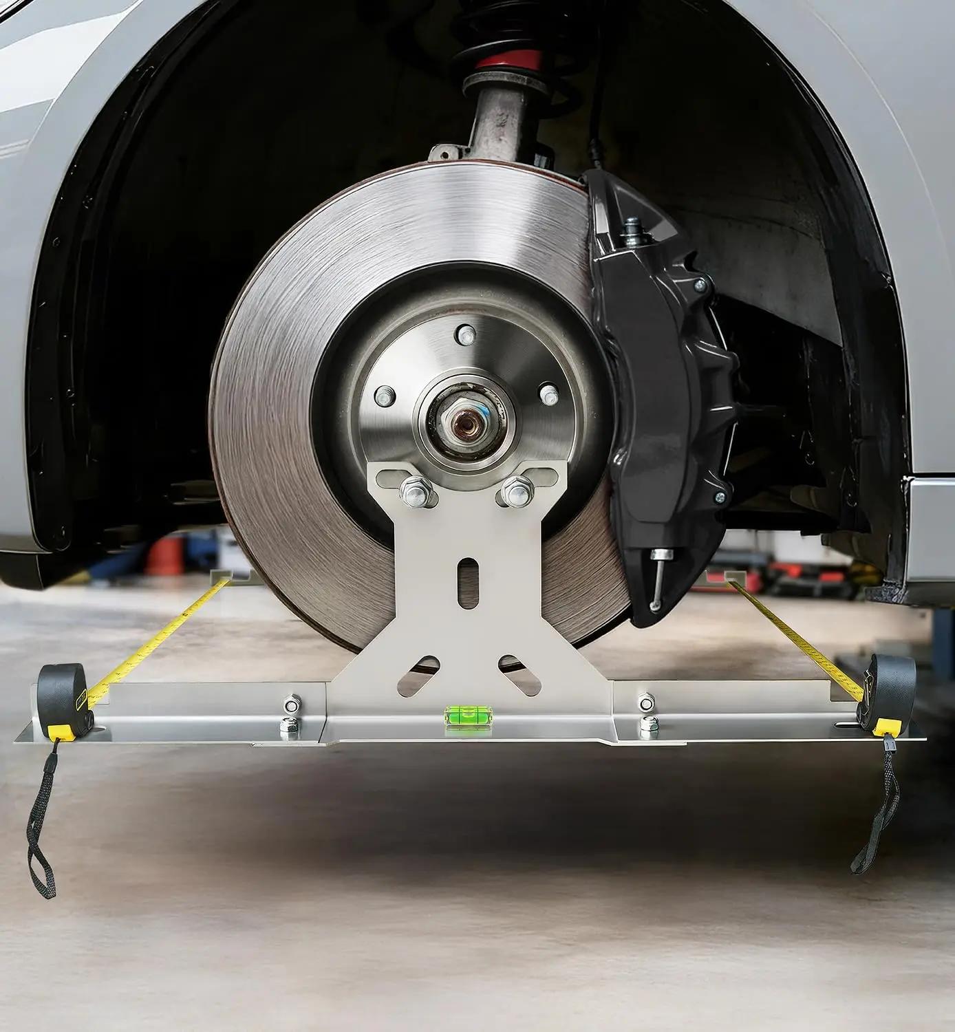 Wheel Toe Alignment Tool Kit for at Home DIY Garage Use, Stainless Steel Toe Plates with Dual Tape Measures, Quick Front-End Toe Check for Automotive Cars Trucks SUVs (Patent Design)