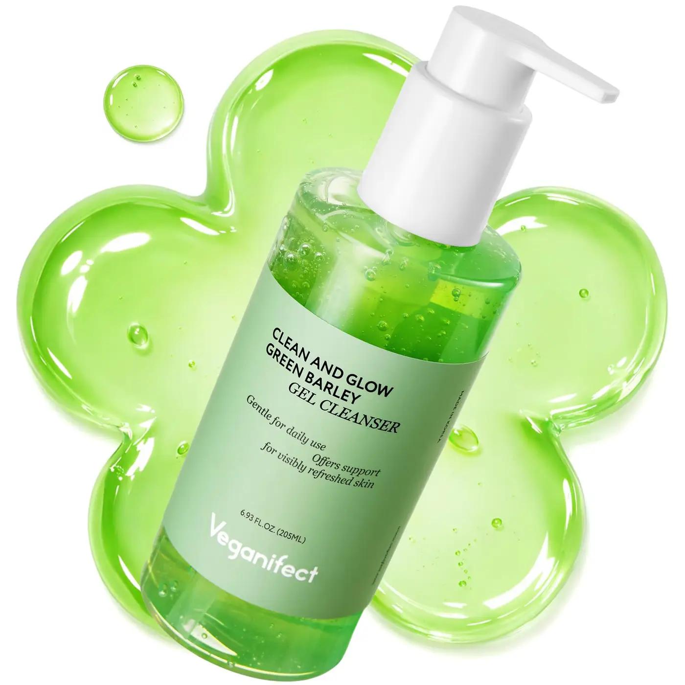 VEGANIFECT LHA Gel to Foam Cleanser, Low pH Gentle Daily Face Wash, Mild Pore Care &amp; Hydrating Cleanser for Smooth, Balanced Skin, Korean Skincare 205ml/6.93 fl oz