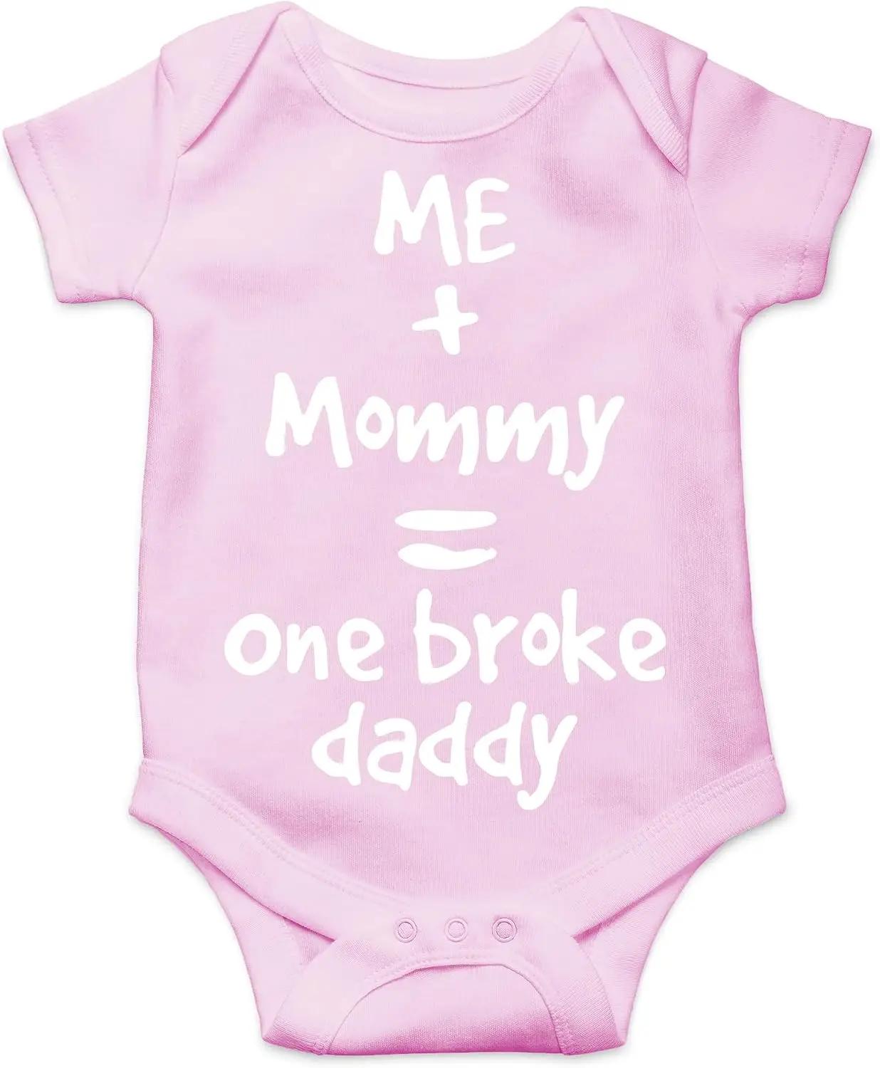 AW Fashions Me + Mommy = One Broke Daddy Baby Bodysuit Cute Newborn Outfit Infant Girl Clothes Boy Romper