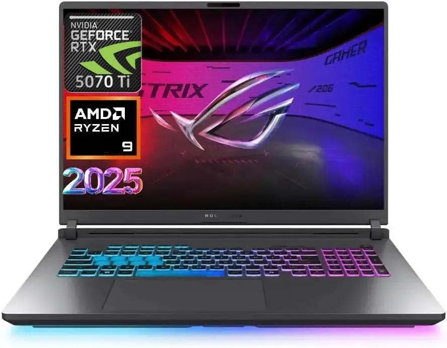 ASUS Latest 2025 ROG Strix G16 Gaming Laptop, 16" FHD 165Hz Display, 16-Core AMD Ryzen 9 8940HX, RTX 5070 Ti, 16GB RAM, 1TB SSD, Eclipse Grey