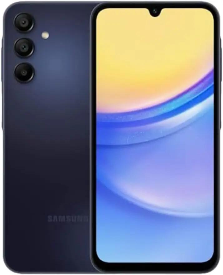SAMSUNG Galaxy A15 5G A Series Cell Phone, 128GB Unlocked Android Smartphone, AMOLED Display, Expandable Storage, Knox Security, Super Fast Charging, Hi-Res Camera, US Version, 2024, Blue Black EPEAT
