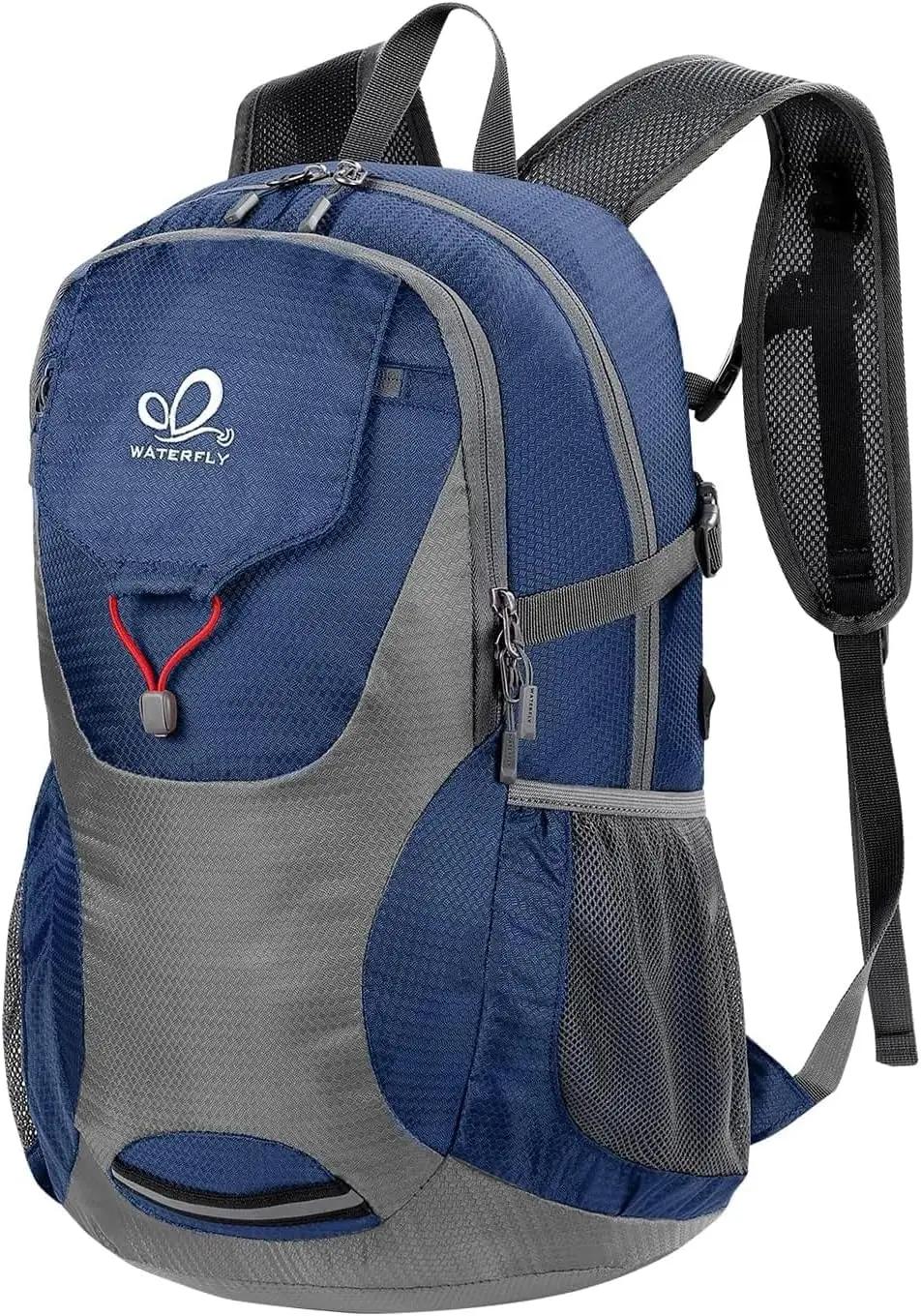 WATERFLY Lightweight Packable Hiking Backpack: 30L Foldable Travel Daypack Ultralight Camping Day Pack for Woman Man ClimeCo Certified
