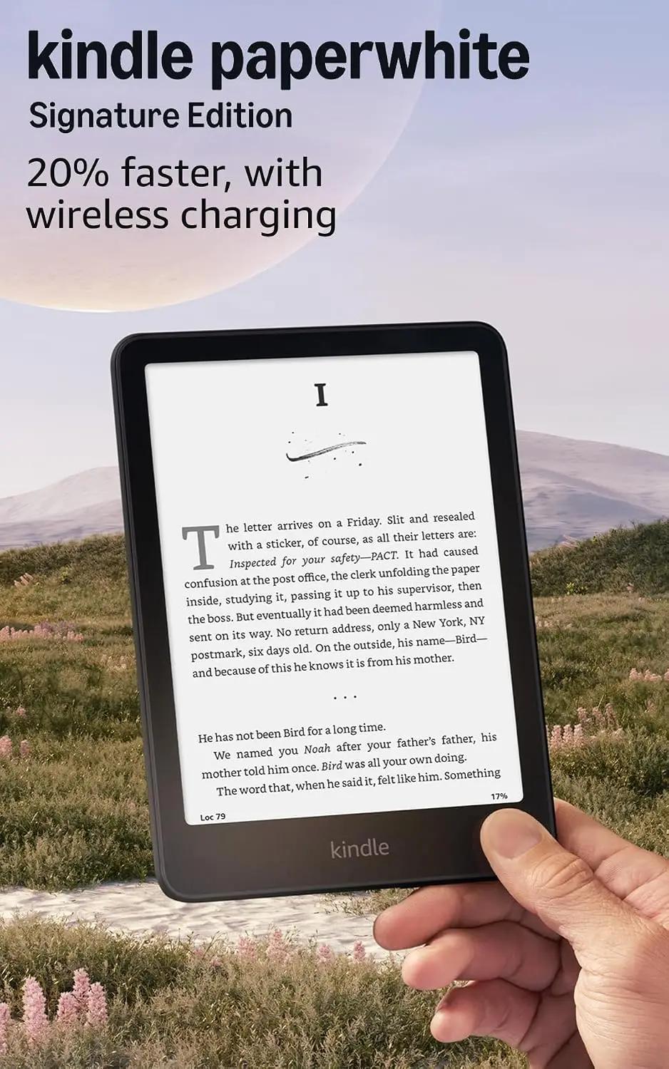 Amazon Kindle Paperwhite Signature Edition 32GB (newest model) – 20% faster with auto-adjusting front light, wireless charging, and weeks of battery life – Metallic Black Recycled Content Certification for Electrical and Electronic Equipment