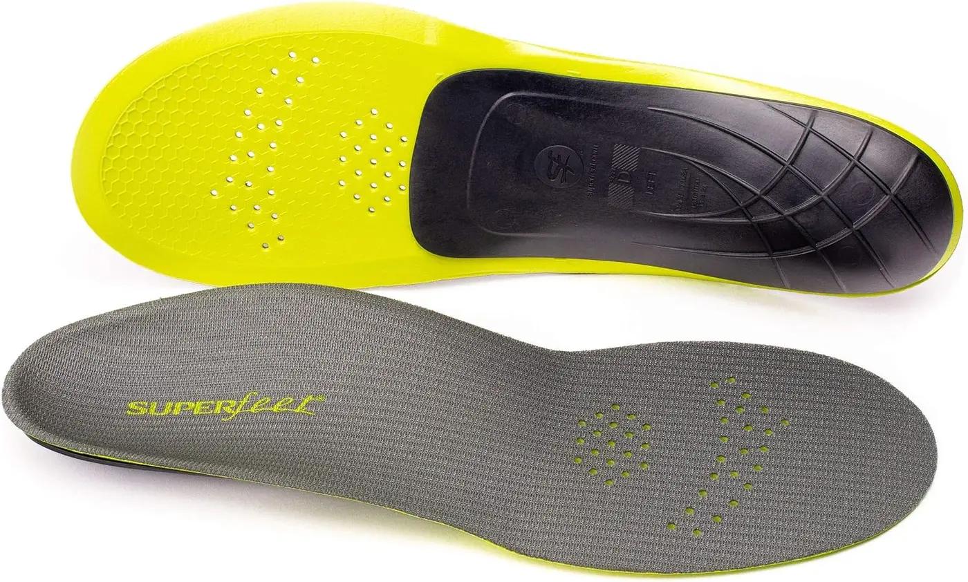 Superfeet Run Support Low Arch Insoles (Carbon) for Runners with Low Arch Support &amp; Carbon Fiber - 7.5-9 Men / 8.5-10 Women