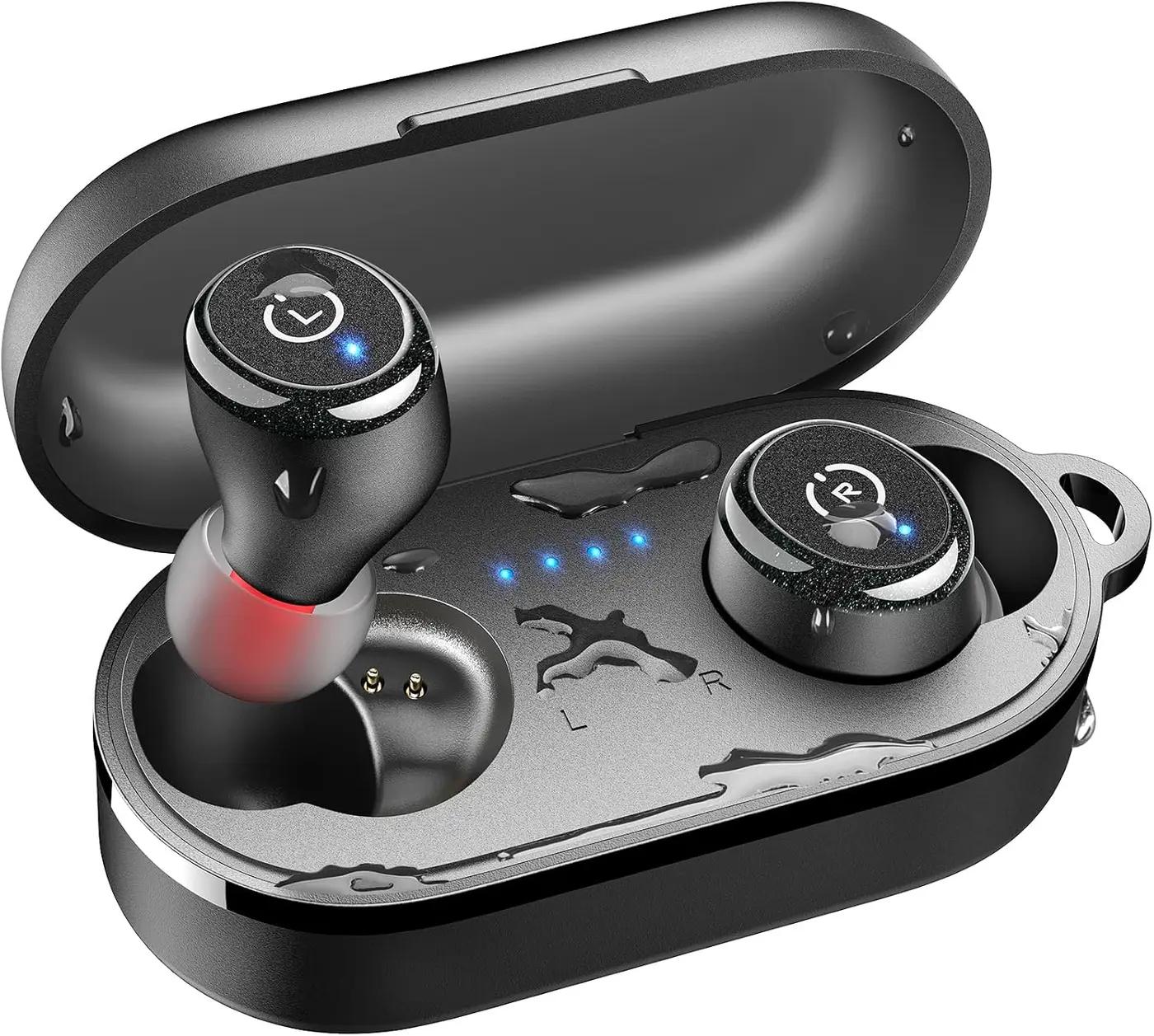 TOZO T10 Wireless Earbuds Bluetooth 5.3 Headphones, App Customize EQ, Ergonomic Design, 55H Playtime, Wireless Charging Case, IPX8 Waterproof Sound in-Ear Headset, New Version Global Recycled Standard