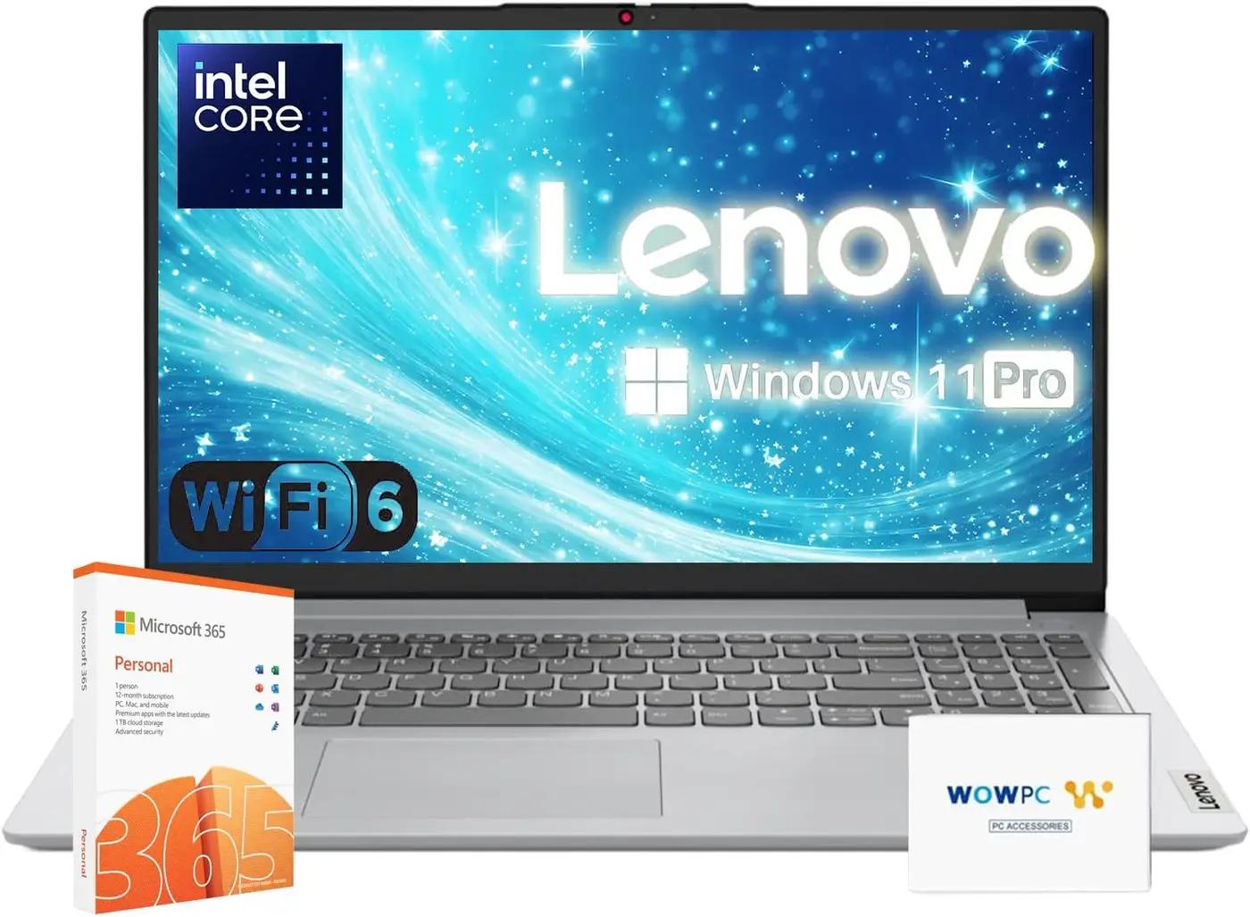Lenovo Premium Series IdeaPad Laptop | Latest Model | 12GB RAM | 256GB SSD | 1 Year Office 365 w/ 1TB Cloud Storage | Intel Core | 15.6" | Numeric Keypad | WiFi 6 | Win 11 Pro | w/WOWPC Recovery USB