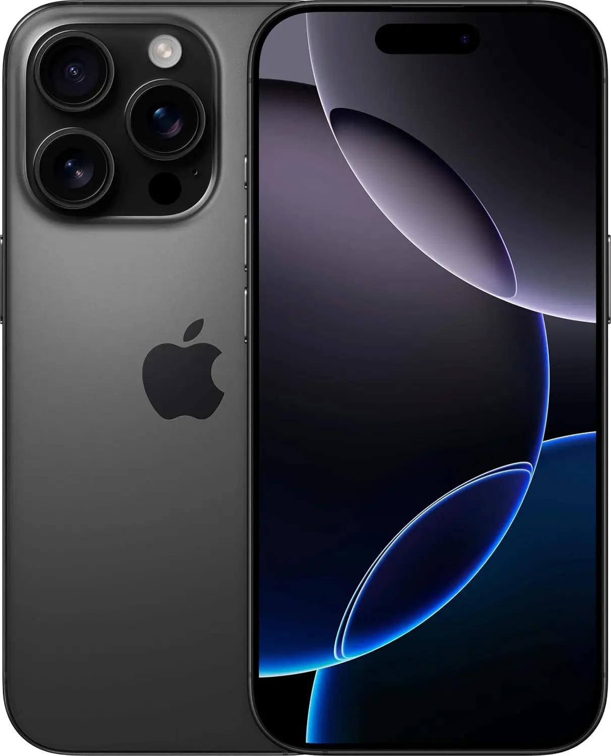 Apple iPhone 16 Pro Max, 256GB, Black Titanium - Unlocked (Renewed)