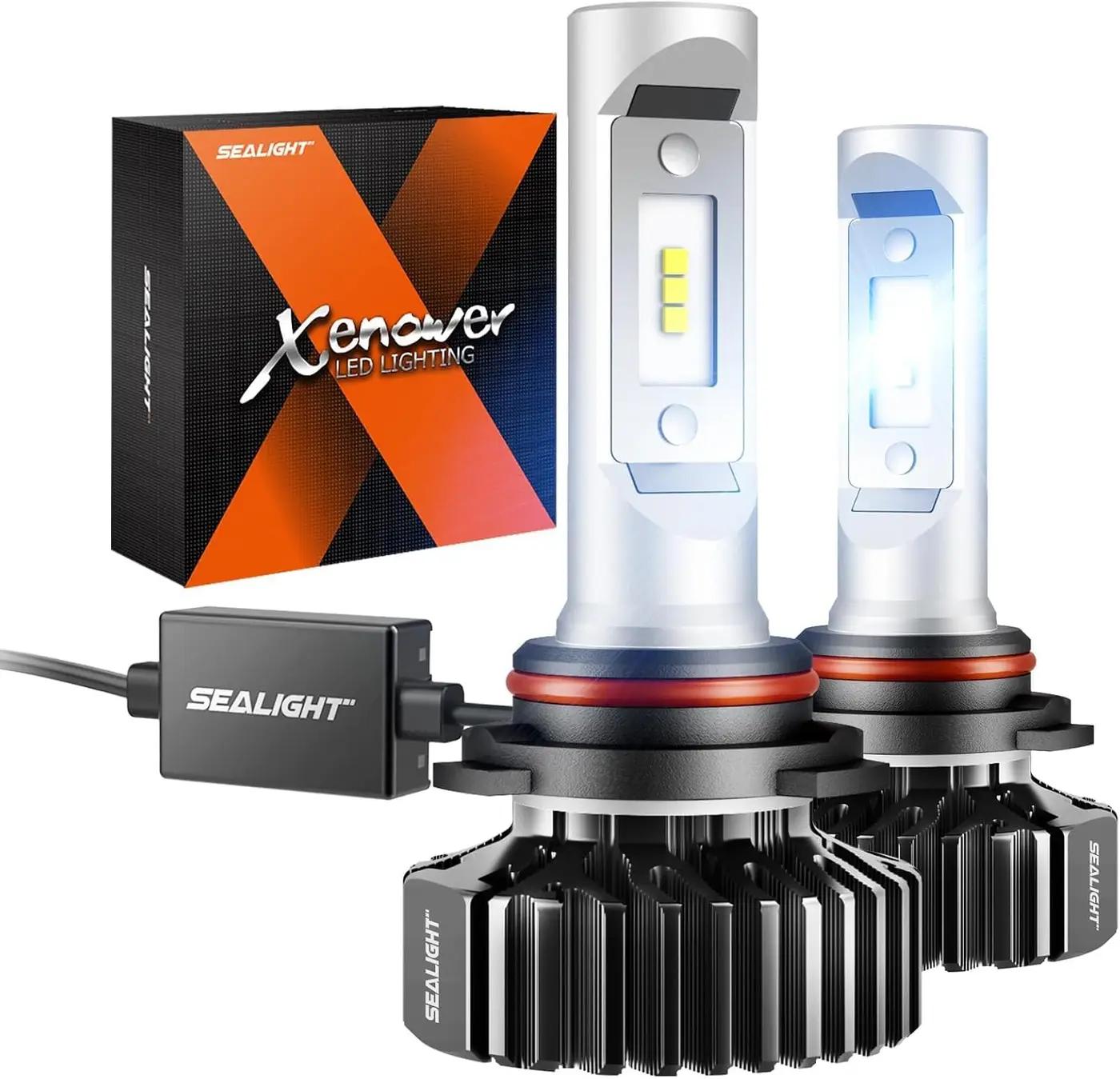SEALIGHT 90 05 Bulbs Latest Upgraded 30,000LM 700% Super Bright, 1:1 Size, 6000K Cool White Fog Light, 50000Hrs Long Service Life, Plug and Play, Pack of 2