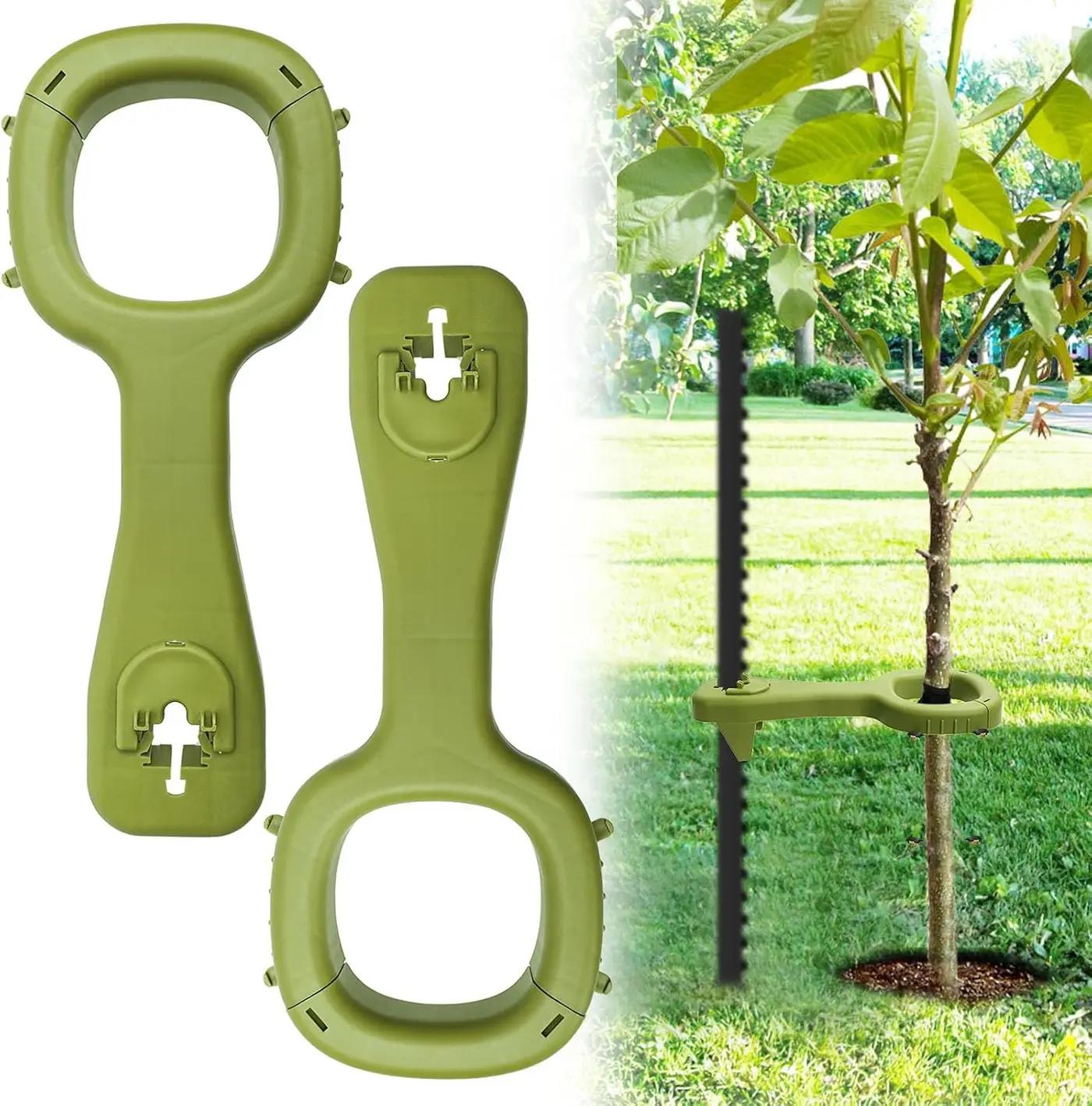 Tree Supports Young Trees, 2 PCS Tree Holder Stabilizer Support Tree Straightening Kit for Leaning Tree, Greater Stability Can Withstand Severe Weather（T-Posts Unincluded）