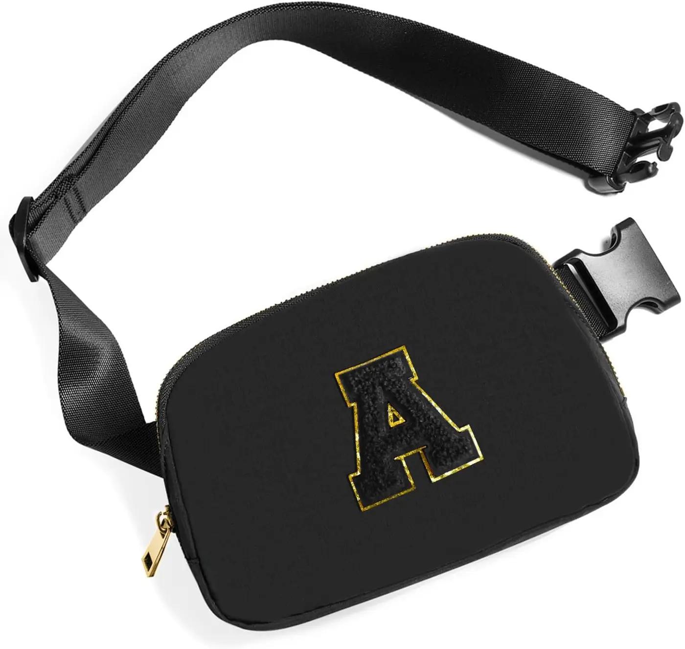 Gitus Belt Bag Fanny Pack Crossbody Bags with Initial Letter Patch Gifts…