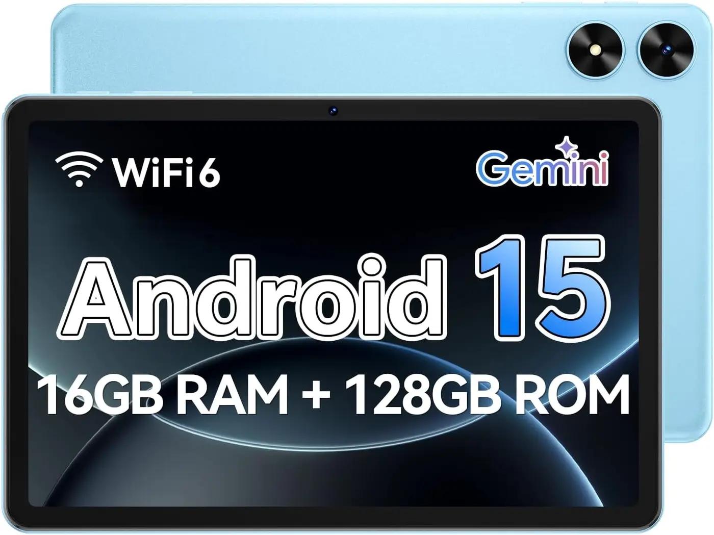 Tablet 10 inch, Android Tablet with Octa-Core Processor, 16GB RAM 128GB ROM 1 TB Expandable, 1280x800 IPS Touch Screen, GPS, 8H Battery, WiFi 6, BT 5.0, 2MP+8MP Dual Camera (Blue)