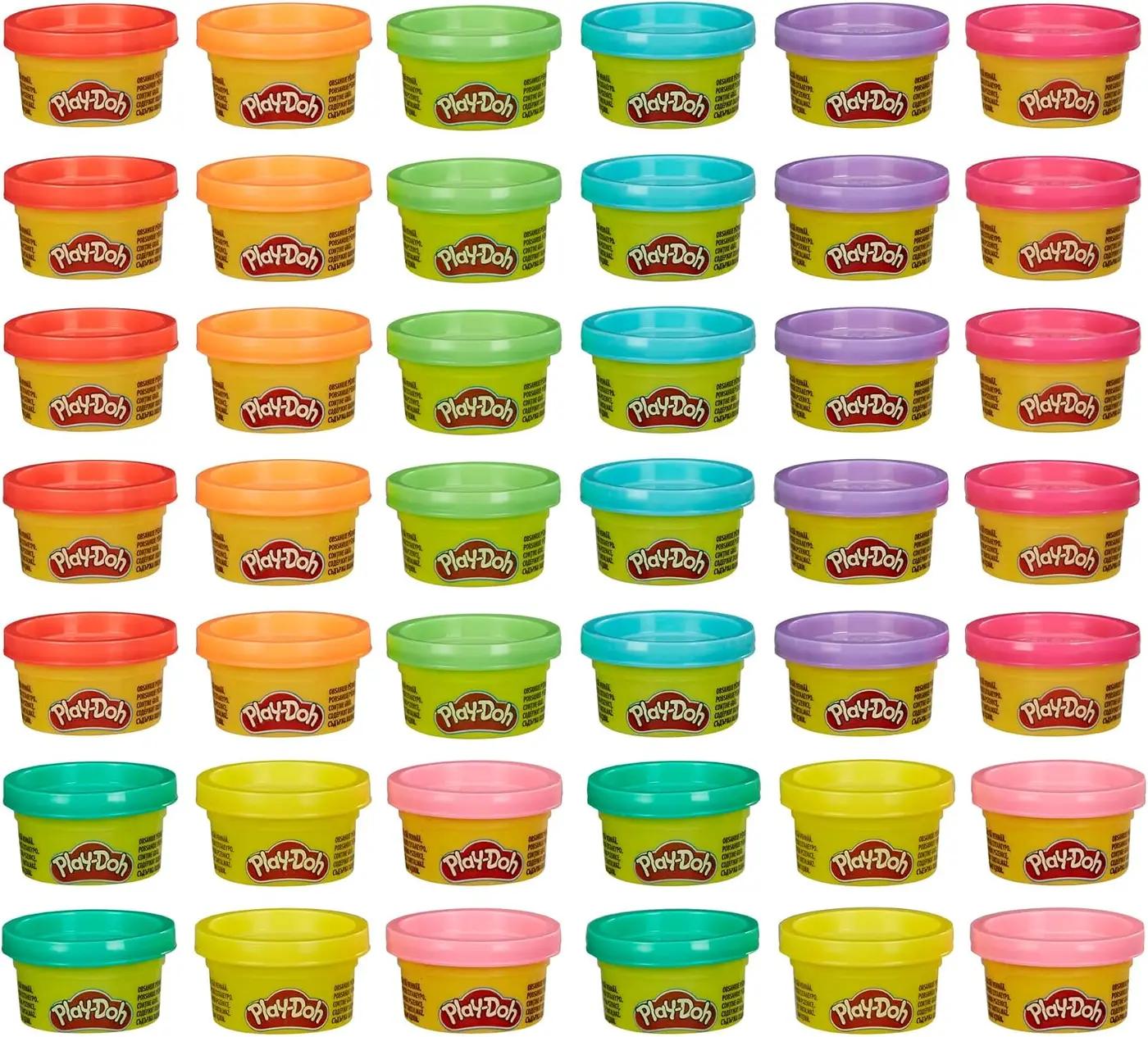 Play Doh Bulk Handout 42-Pack of 1-Ounce Modeling Compound Cans, Back to School Gifts, Prizes, &amp; Party Favors, Kids Arts &amp; Crafts, Preschool Toys, Ages 2+ (Amazon Exclusive)