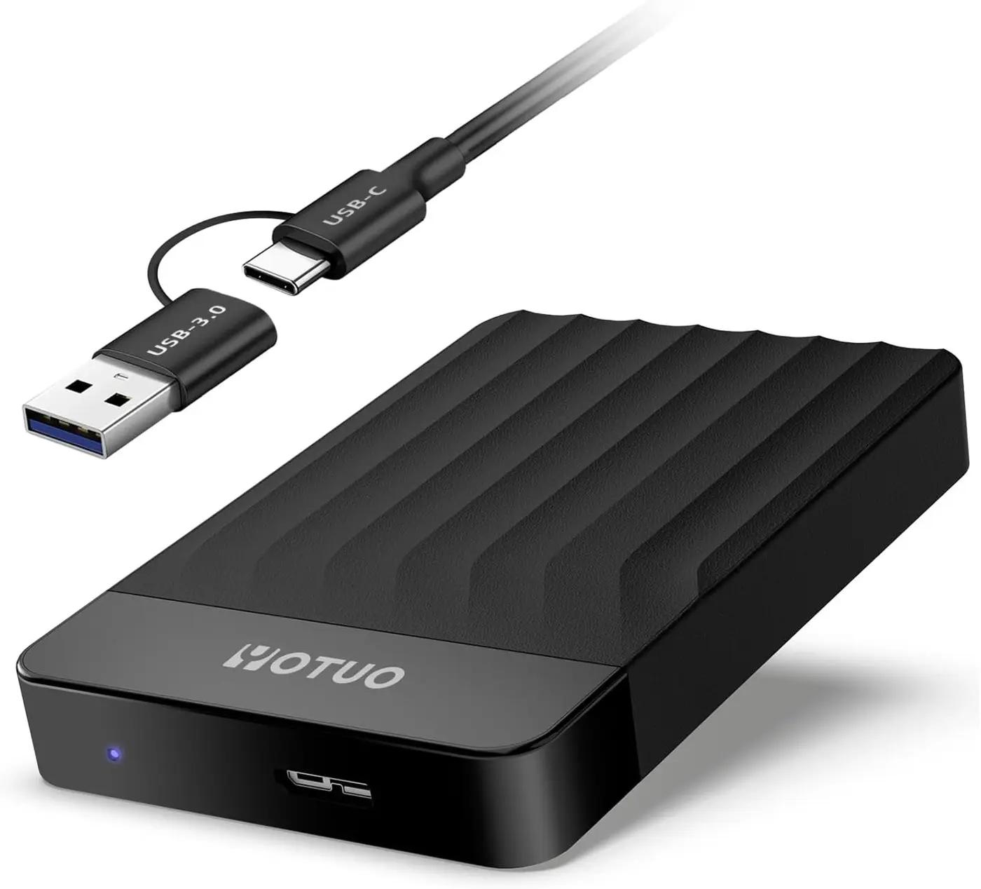 YOTUO Portable External Hard Drive Storage Expansion Mobile HDD USB 3.0 USB-C for PC, Mac, Desktop, Laptop, PS4, Xbox One X/S, Xbox 360, Office &amp; Game (Black, 1TB)