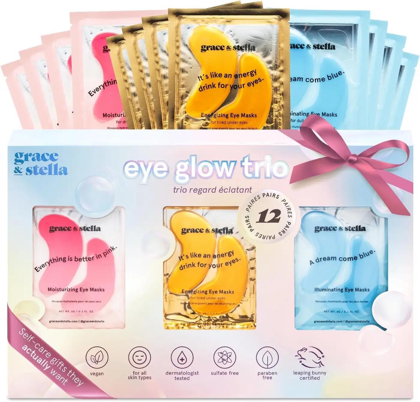 grace &amp; stella Under Eye Patches (12 pairs) Eye Masks for Puffy Eyes and Dark Circles - Graduation Gifts for Teens, Birthdays, Bachelorette Party Favors, Self Care Gifts for Women - Vegan Cruelty-Free ClimatePartner certified