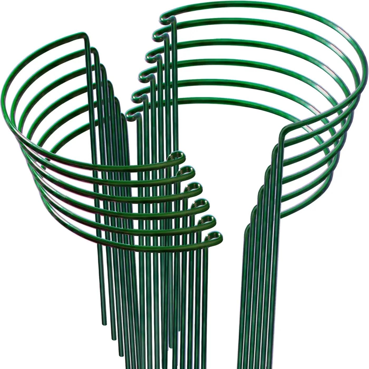 LEOBRO 12PCS Plant Supports, Peony Cages and Supports, Plant Stakes, Plant Support Stakes for Indoor Plants, Outdoor Plants, Monstera Hydrangea Support Cage, 10" W x 15.8" H
