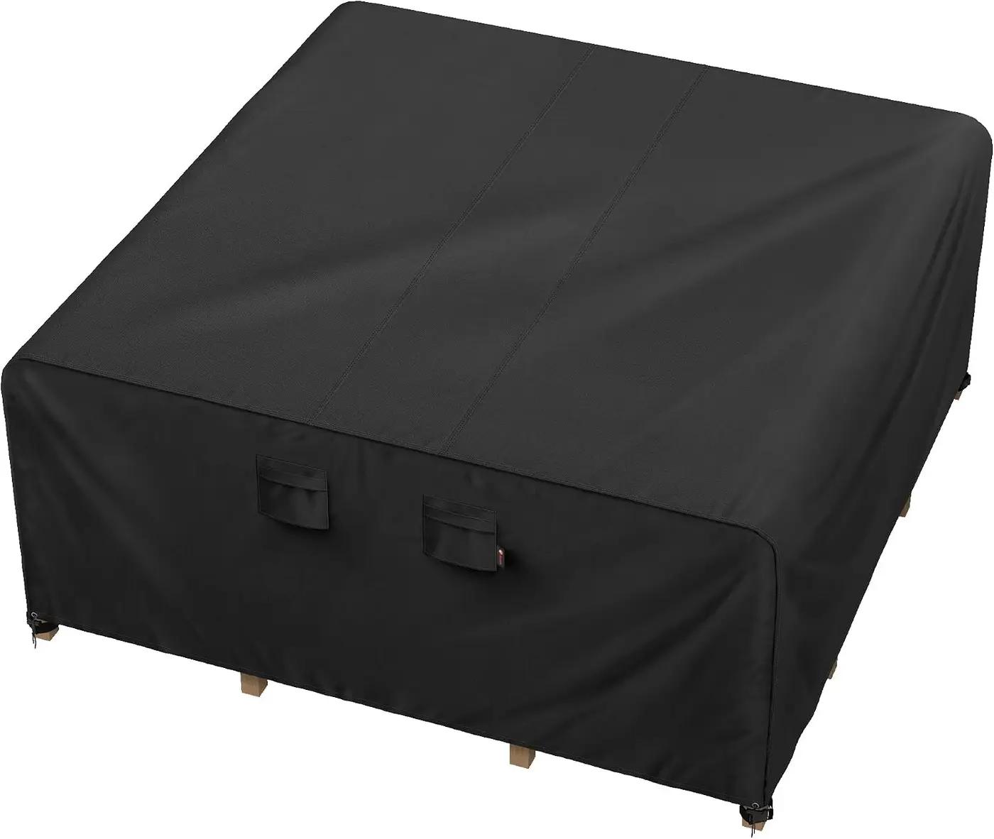 iBirdie Outdoor Patio Furniture Set Covers 120 x 120 inch Waterproof Weatherproof Square Cover, Heavy Duty 600D for Outside Dining Table and Chairs fit 10 x 10 ft, 118 x 118, 115 x 115 inch
