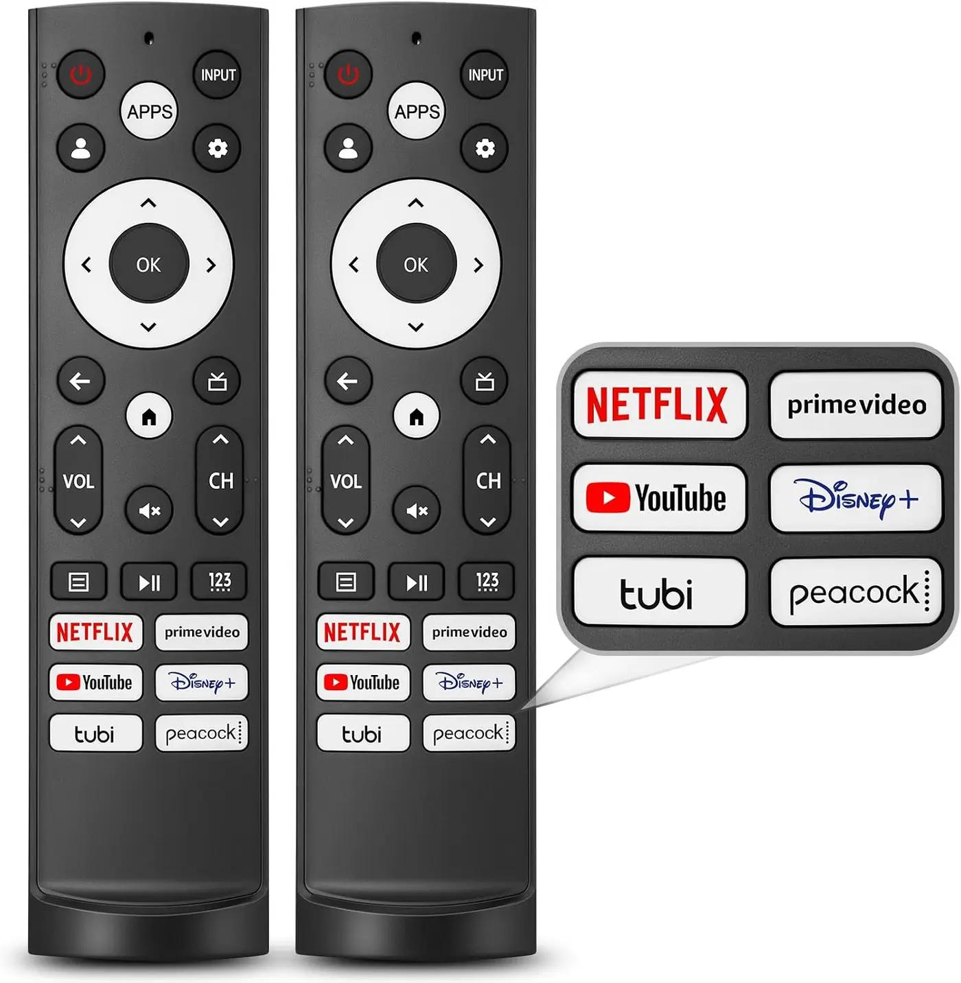 【Pack of 2】 for Hisense TV Remote Replacement, Compatible with Hisense Google UHD ULED QLED 4K Smart TVs