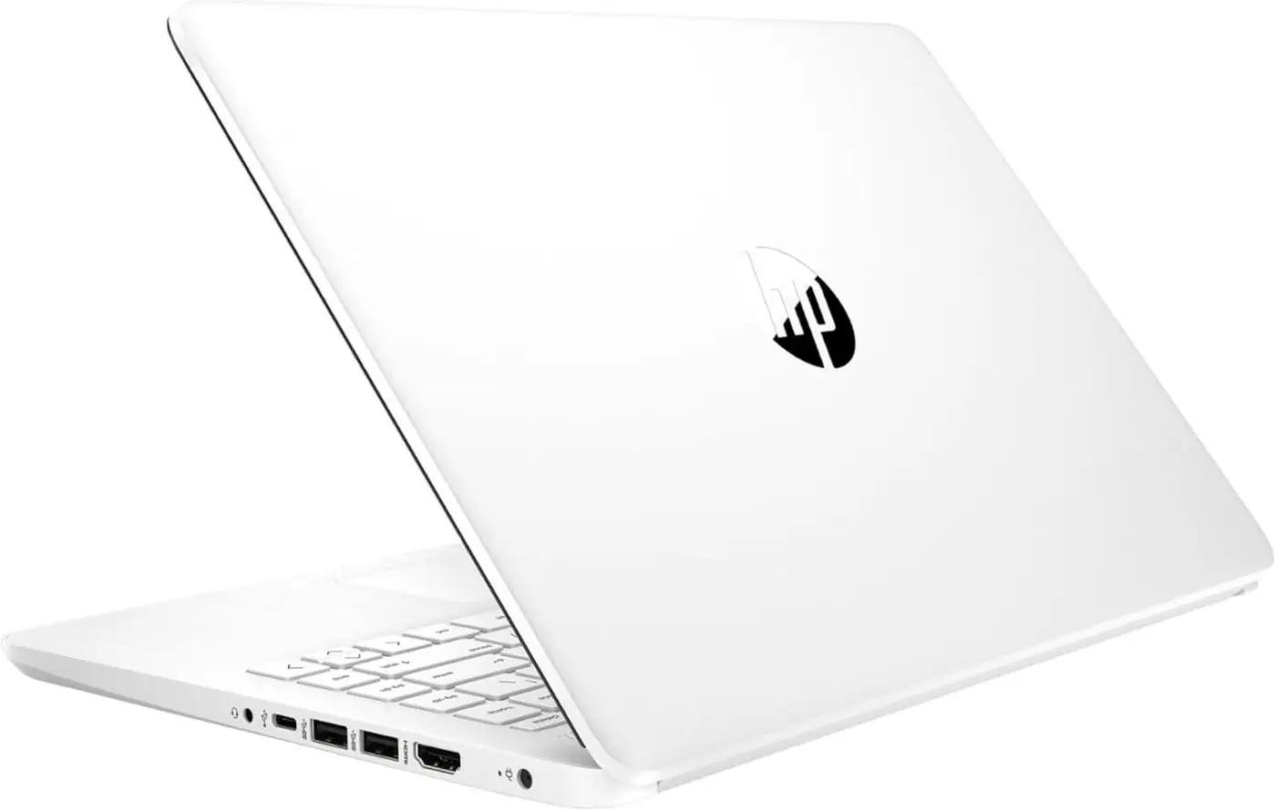 HP Latest Stream 14" HD Laptop, Intel Celeron Processor, 4GB Memory, 64GB eMMC Storage, Fast Charge, HDMI, Up to 11 Hours Long Battery Life, Windows 11 S, White (Renewed)