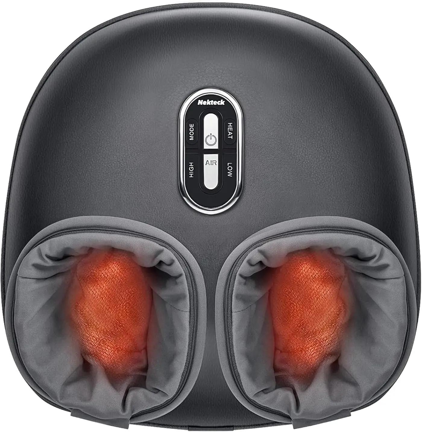 Nekteck Shiatsu Foot Massager with Heat [2026 Upgraded], 3 Modes Deep Kneading Therapy Air Compression, Feet Massage for Plantar Fasciitis, Relaxation Gifts for Men Women Mom Dad Birthday Mother's Day Global Recycled Standard