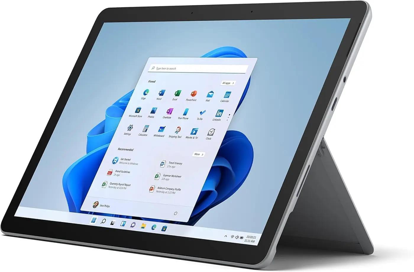 Microsoft Surface Go 2-10.5" Touch-Screen - Intel Core m3-8GB Memory - 128GB SSD - WiFi - Platinum Windows 11 PRO (Renewed)
