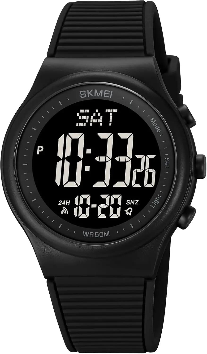CakCity Digital Watch for Women Waterproof Stopwatch Sports Watches for Mens and Womens Unisex Outdoor Rubber Strap Multifunction Wristwatch with Luminous Display