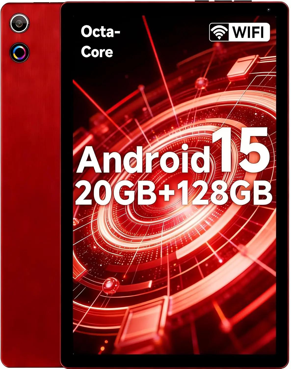 Jeazans Latest 2026 Upgraded Android 16 Tablet 10.1 Inch with IPS HD Touch Screen,Red