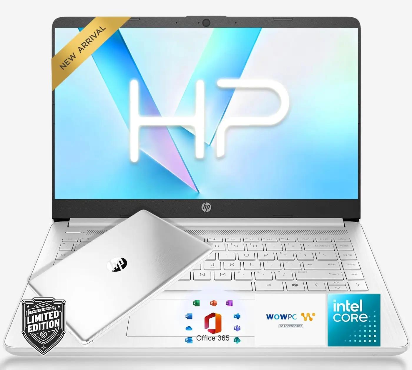 HP Laptop with Copilot AI • Latest Intel 4-Core N150 CPU • 128GB SSD •2026 Edition • Windows 11, Microsoft Office 365 Included • Thin &amp; Portable • w/o Mouse
