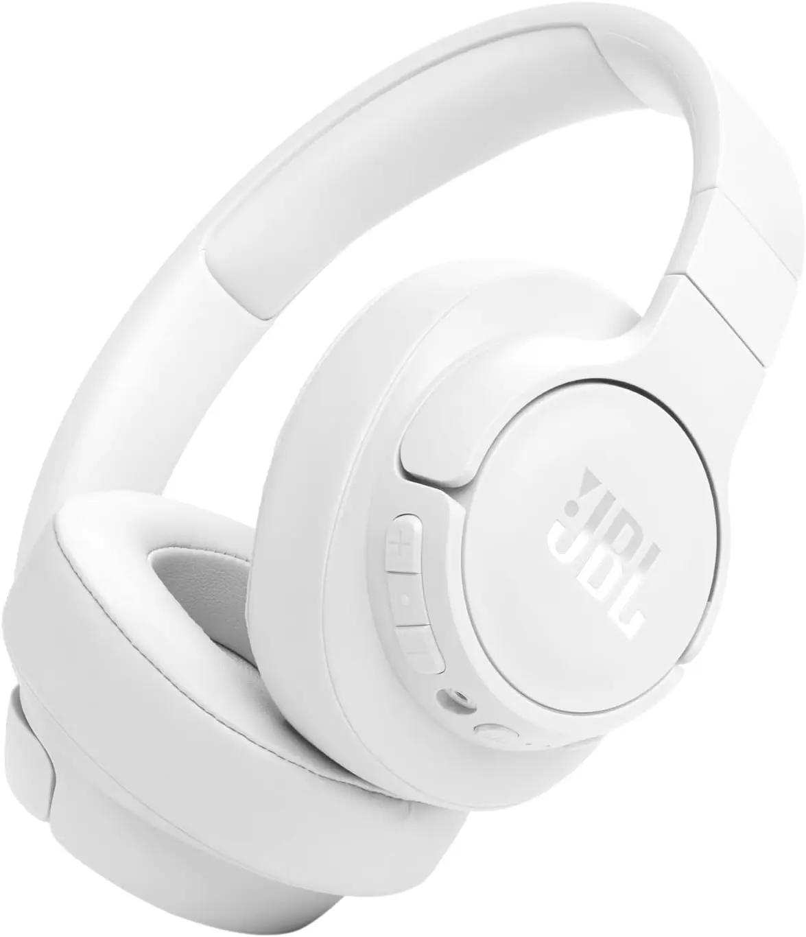 JBL Tune 770NC - Adaptive Noise Cancelling with Smart Ambient Wireless Over-Ear Headphones, Bluetooth 5.3, Up to 70H Battery Life with Speed Charge, Lightweight, Comfortable &amp; Foldable Design (White)