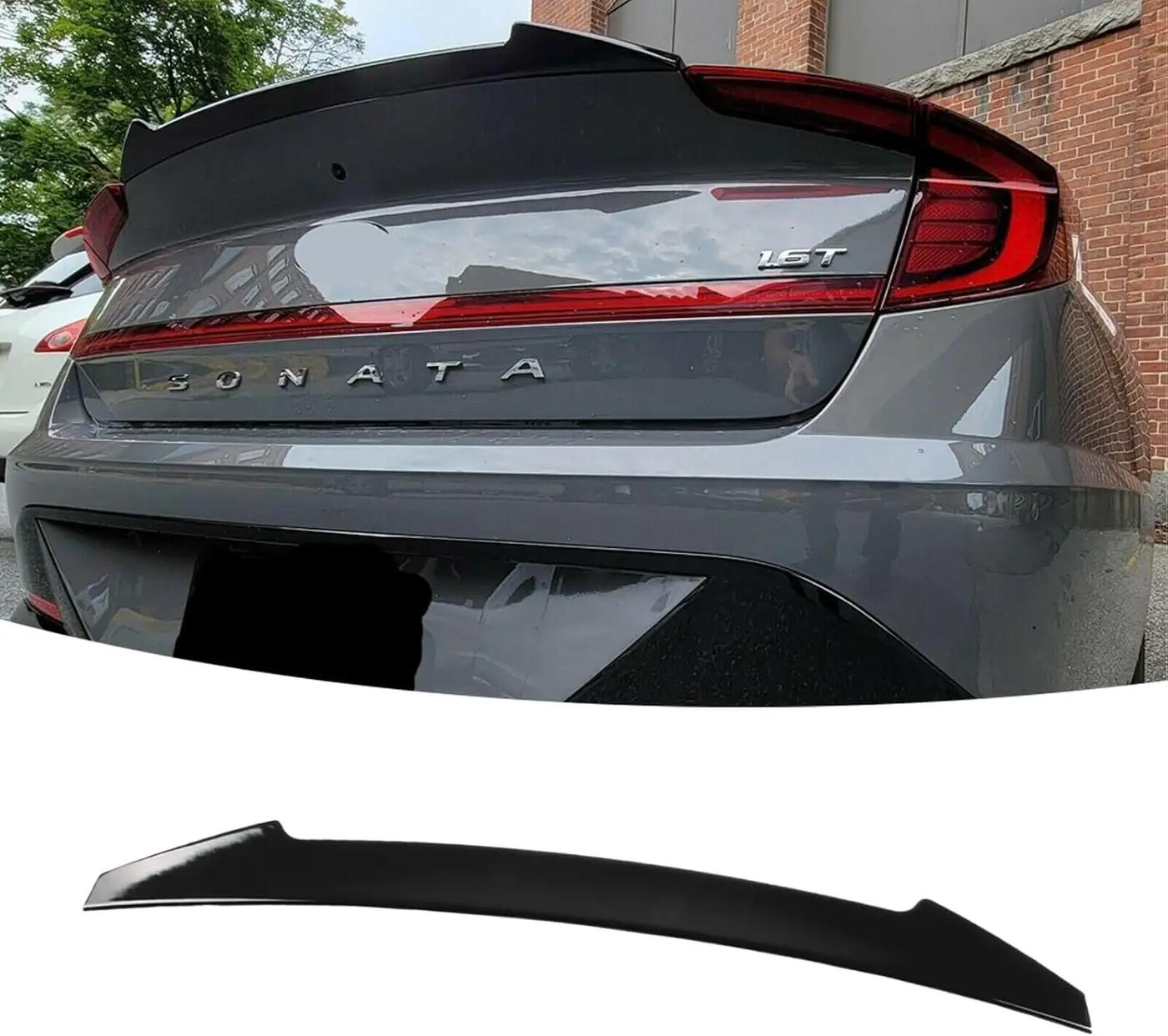 Rear Spoiler Wing Fit for Hyundai Sonata 2020 2021 2022 2023 SE/SEL/Sport/N Line/Limited/Sonata Hybrid, Gloss Black Sport Style Decklid Lip Exterior Accessories