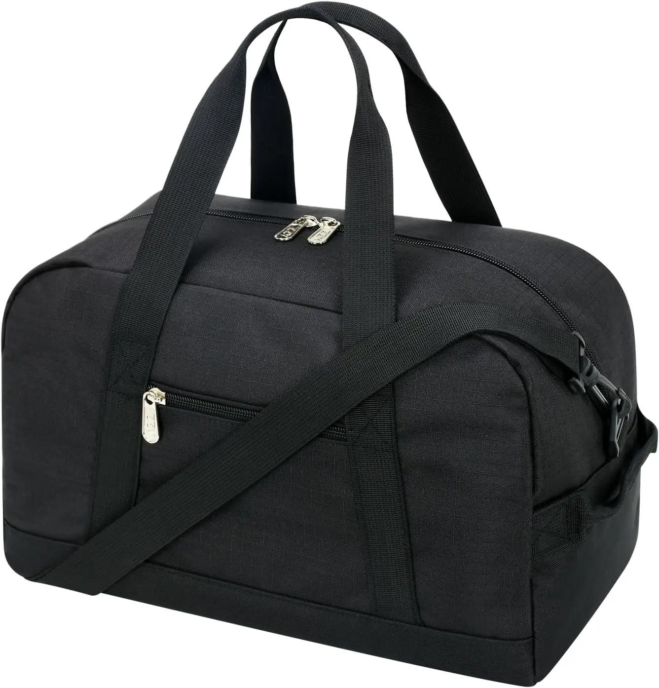 Apenze Small Gym Bag 14 inch lightweight Carry On Mini Duffel Bag for Travel Sport - Black