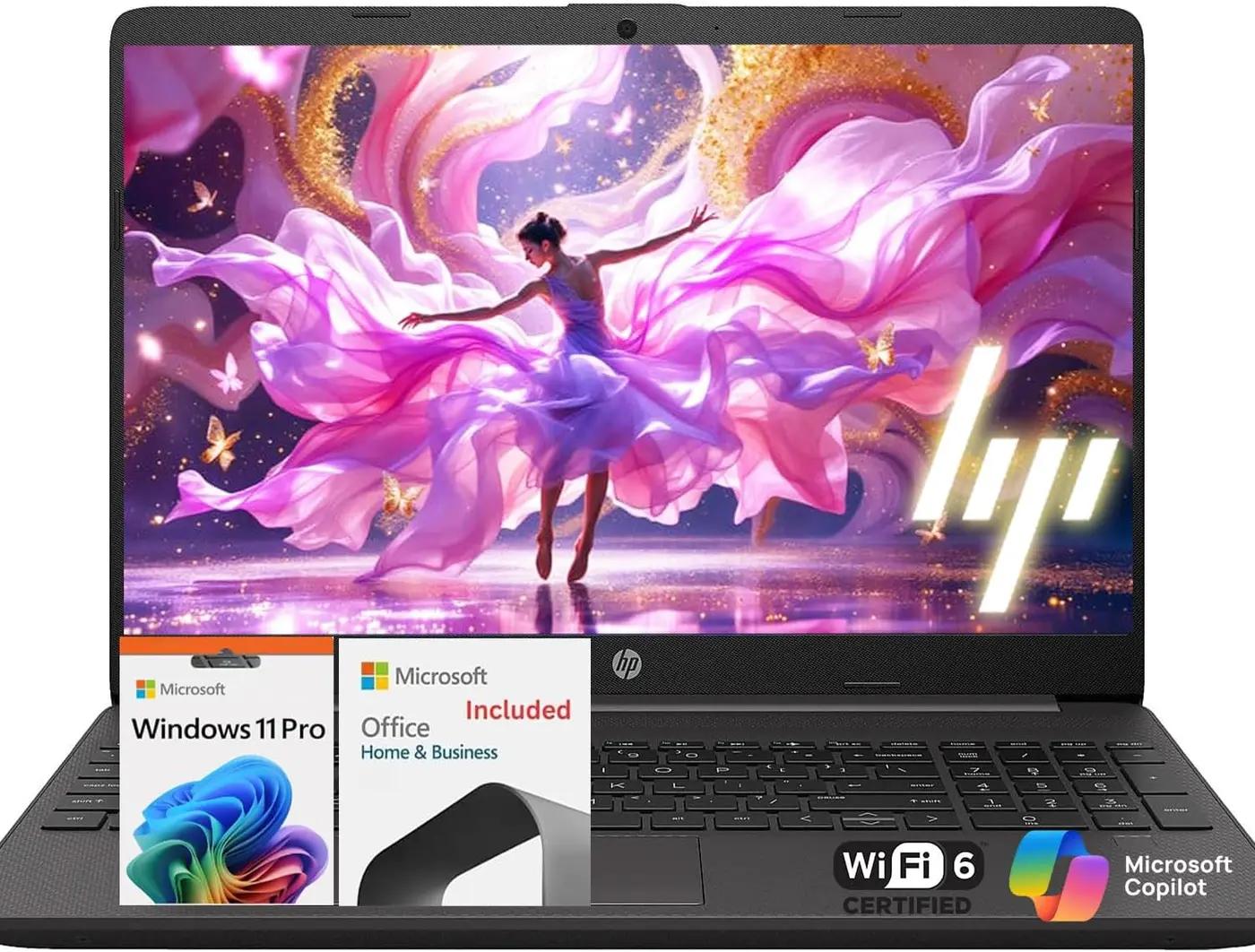 HP New 15.6" FHD Business Laptop (2025/2026 Edition), Latest 13th Gen Intel Core i3-1315U (Beats i7-1250U,Up to 4.5 GHz), 16GB RAM, 512GB SSD, Win 11 Pro, Microsoft Office, Ethernet Port, WOWPC USB