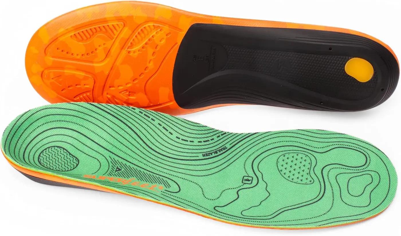 Superfeet Hike Support Insoles for Hikers with High Arch Support &amp; Carbon Fiber Stabilizer - 9.5-11 Men, 10.5-12 Women