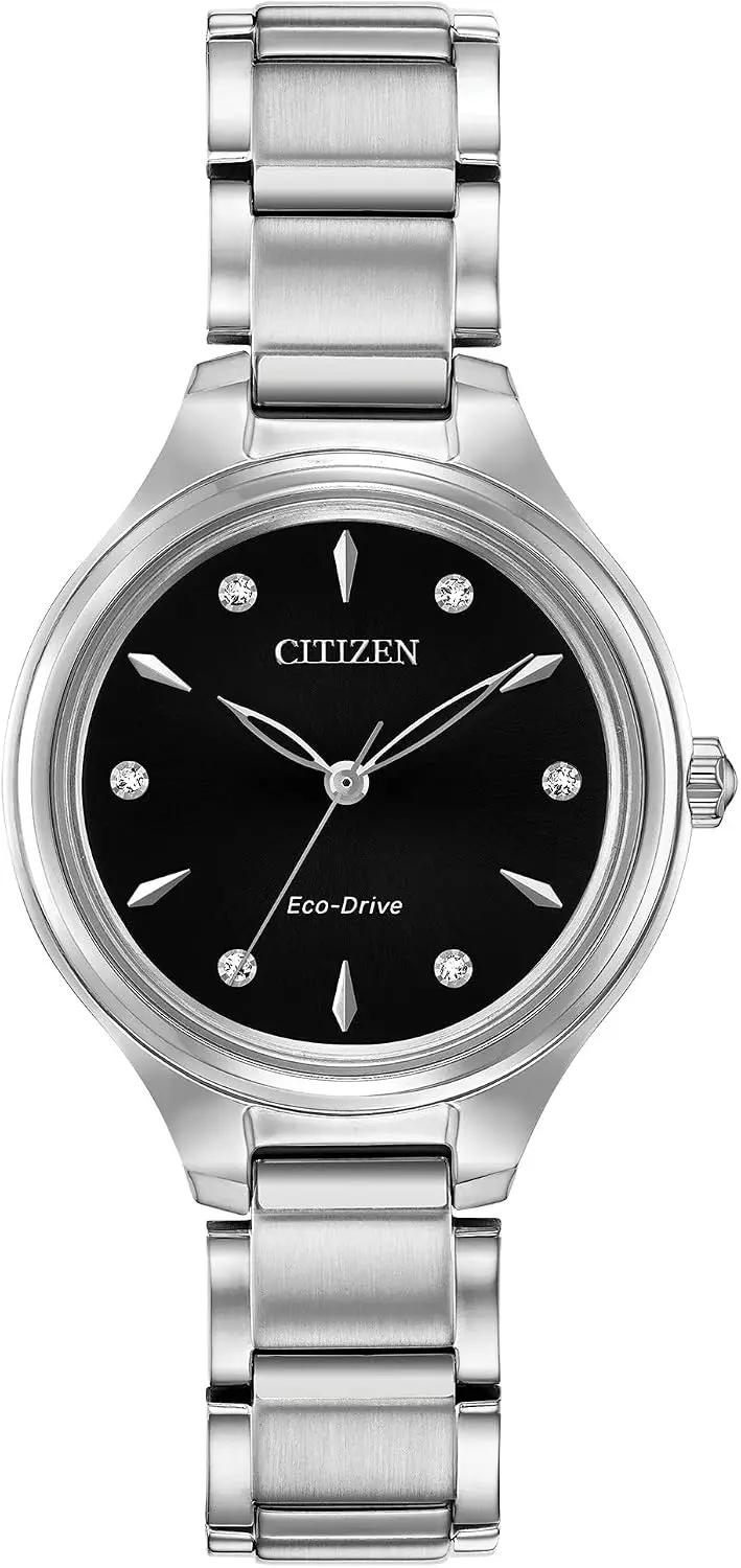 CITIZEN Eco-Drive Corso Womens Watch, Stainless Steel, Diamond