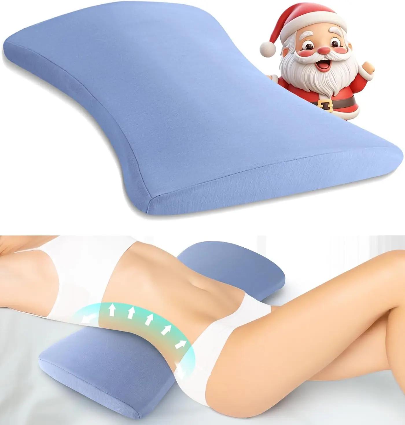 vamorry Lumbar Pillow for Sleeping, Lumbar Support Pillow for Bed for Back Pain Relief, Memory Foam Lower Back Pillow for Bed, Back Support Pillow for Side &amp; Back Sleepers, Washable Cover