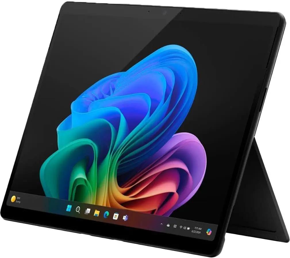 Microsoft Surface Pro 2-in-1 Laptop/Tablet (2024), 13" OLED Touchscreen Display, 16GB RAM, 512GB Storage | Windows 11 Copilot+ PC, Snapdragon X Elite (12 Core), Black (Renewed)