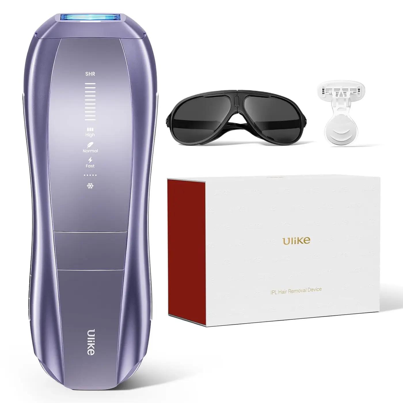 Ulike Laser Hair Removal Device Air 10 Ipl Gift for Women and Men, Ice cool and Permanent hair Reduction for Nearly Painless, Dual Lights, Skin Sensor &amp; USHR Mode Hair Removal in 10mins from Home Global Recycled Standard