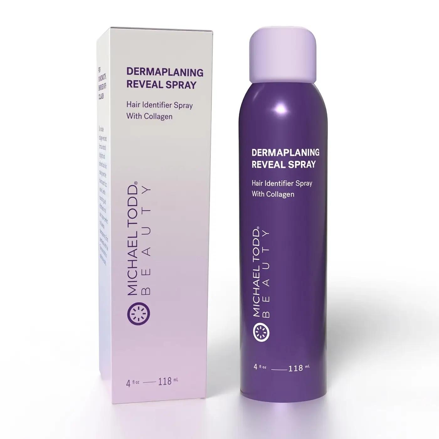 Michael Todd Beauty - Sonicsmooth Hair Identifier Spray - Radiance Reveal Mist for Face Shaving &amp; Dermaplaning - Highlights Peach Fuzz - Collagen-Infused - Nourish &amp; Smooth Skin - All Skin Types - 4oz
