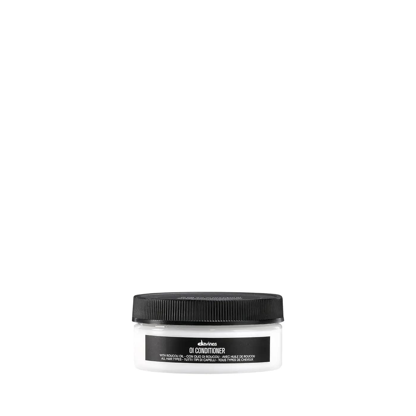 Davines OI Conditioner, Rich Creamy Hydrating Conditioner for All Hair Types - Accelerates Drying, Protects Structure &amp; Adds Shine with Antioxidants, Softens &amp; Detangles, Travel Size, 2.54 Fl Oz