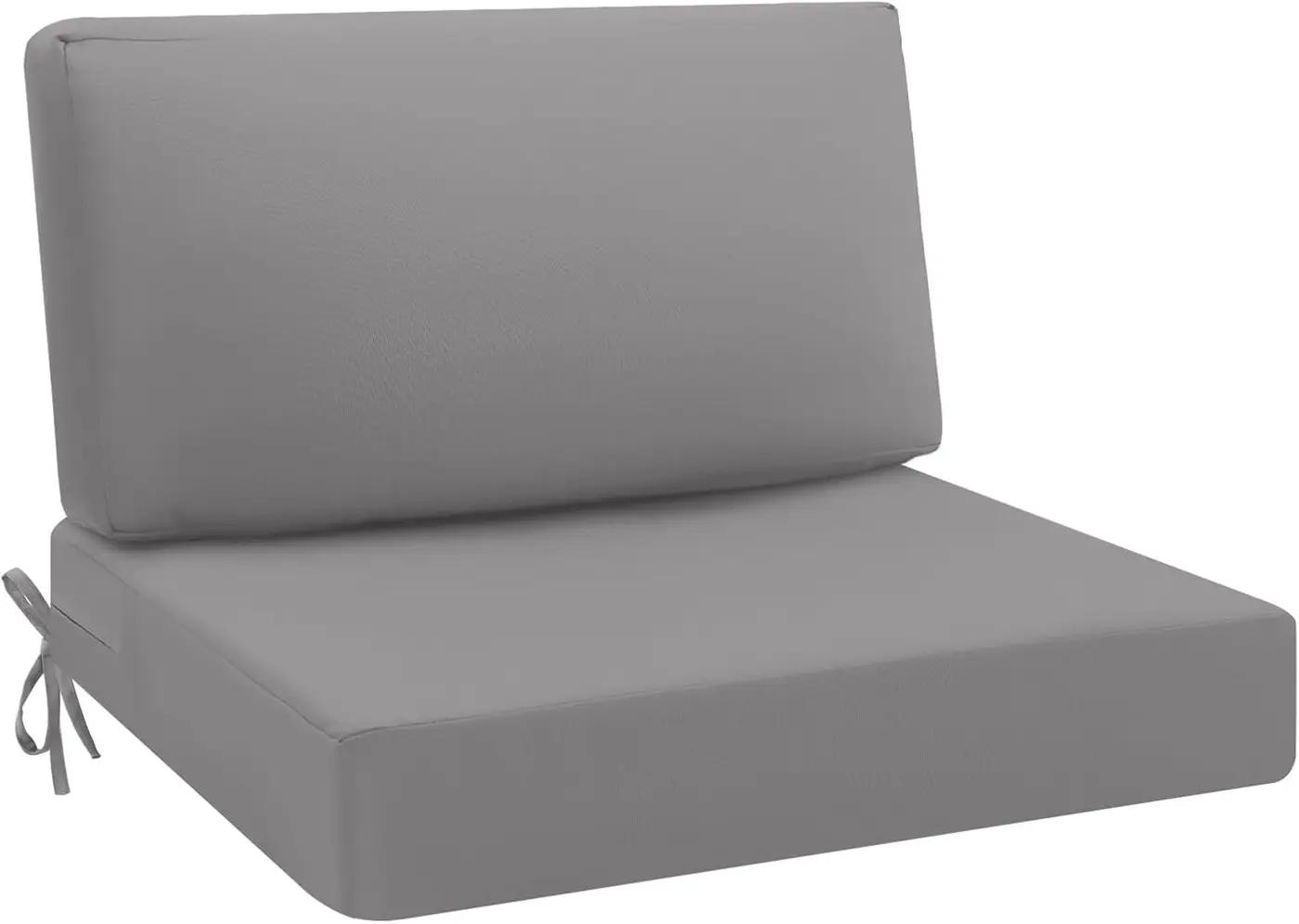 idee-home Outdoor Cushions for Patio Furniture, Waterproof Outdoor Seat Cushion Hampton Bay Deep Seat Replacement Cushions for Garden