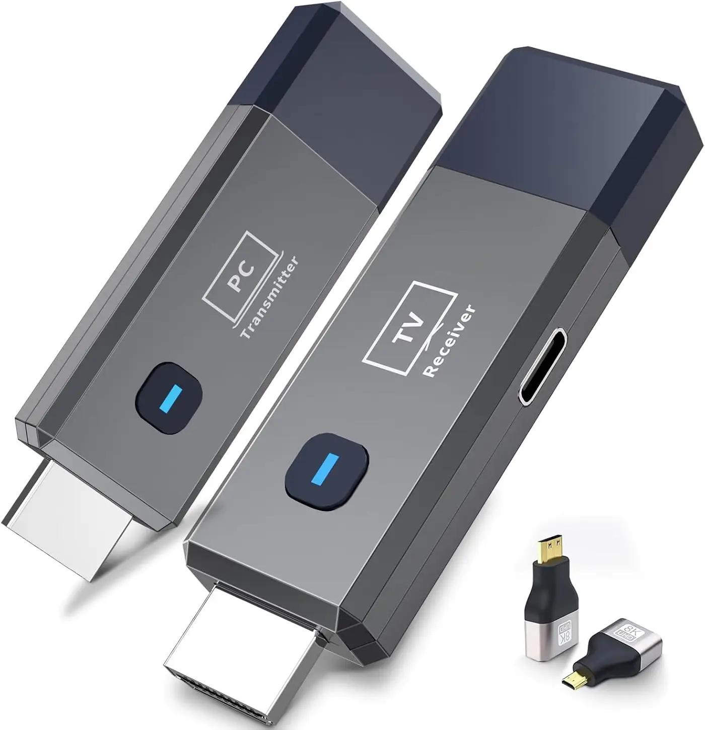 Wireless HDMI Transmitter and Receiver ,165ft/50m Wireless HDMI for 4K Decode Input 1080P Output ,Plug&amp;Play Portable 2.4G/5.8G Wireless HDMI for Video and Audio to Monitor from PC/Projector/TV Box