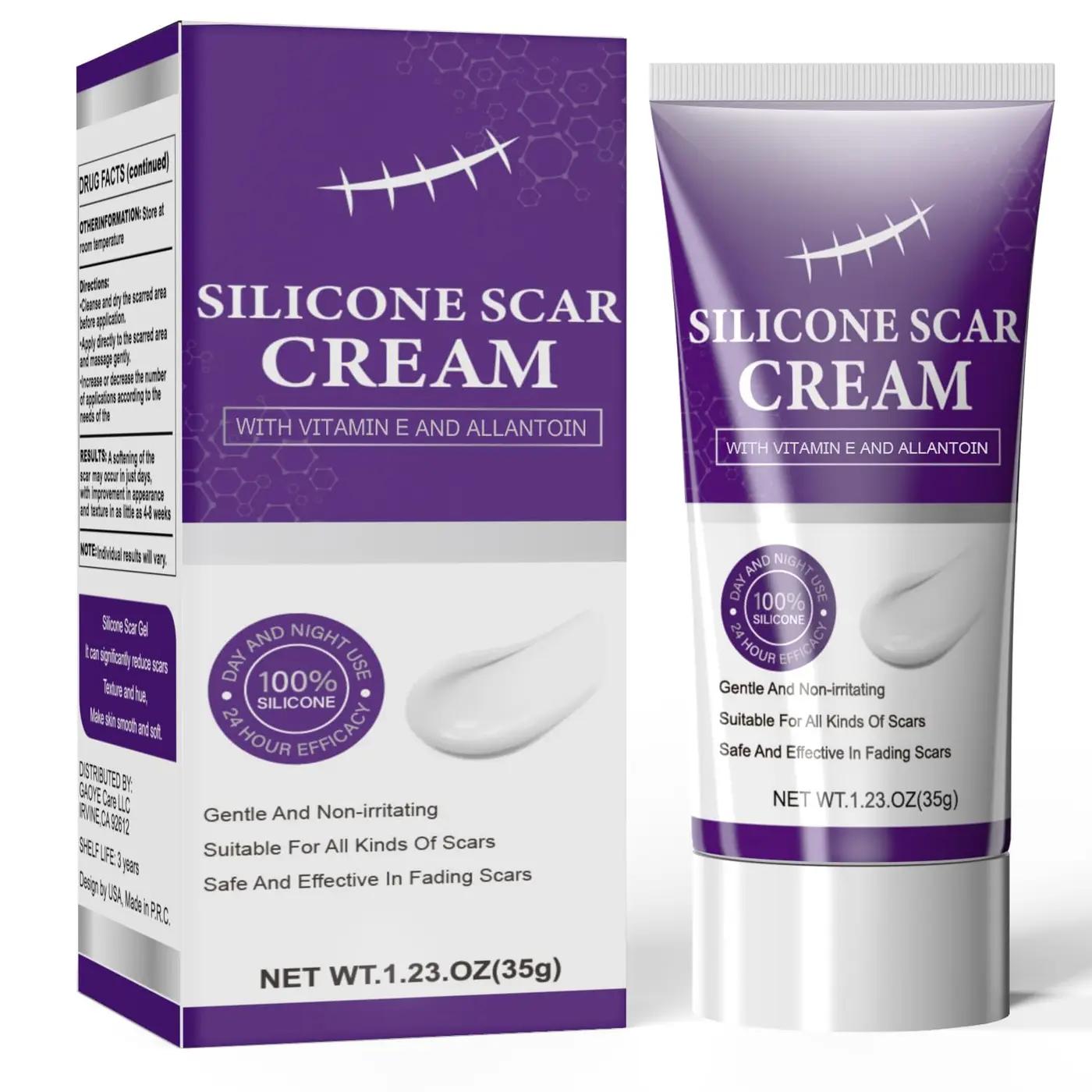 Silicone Scar Cream Scar Gel - Advanced Scar Removal Cream for Surgical Scars, Stretch Marks, Acne, C-Section, Keloids, Old &amp; New Scars Scar Treatment from Body &amp; Face, 35g (1.23Oz)