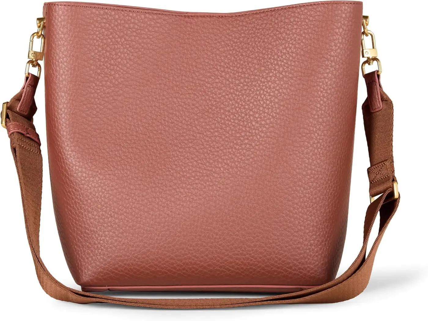 Amazon Essentials Women's Soft Bucket Crossbody Shoulder Bag with Adjustable Strap