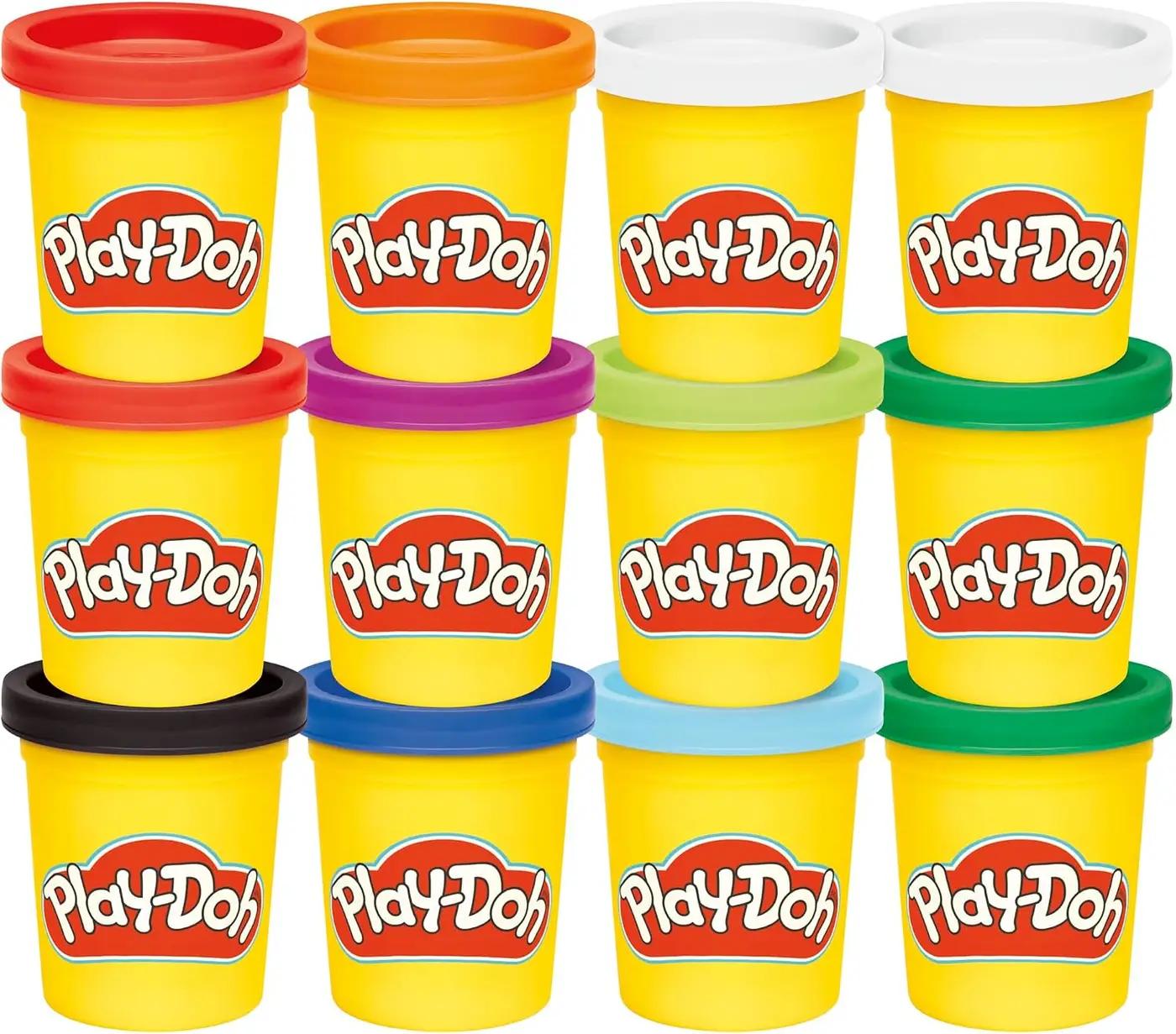 Play-Doh Jewel Colors Bulk 12-Pack of 4-Ounce Cans, Holiday Stocking Stuffers, Prizes &amp; Party Favors, Kids Arts &amp; Crafts, Preschool Toys, Ages 2+ (Amazon Exclusive), 1 Kg