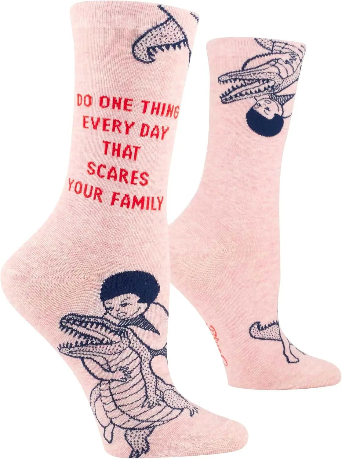 Blue Q Women's Funny Novelty Crazy Crew Socks with Sayings