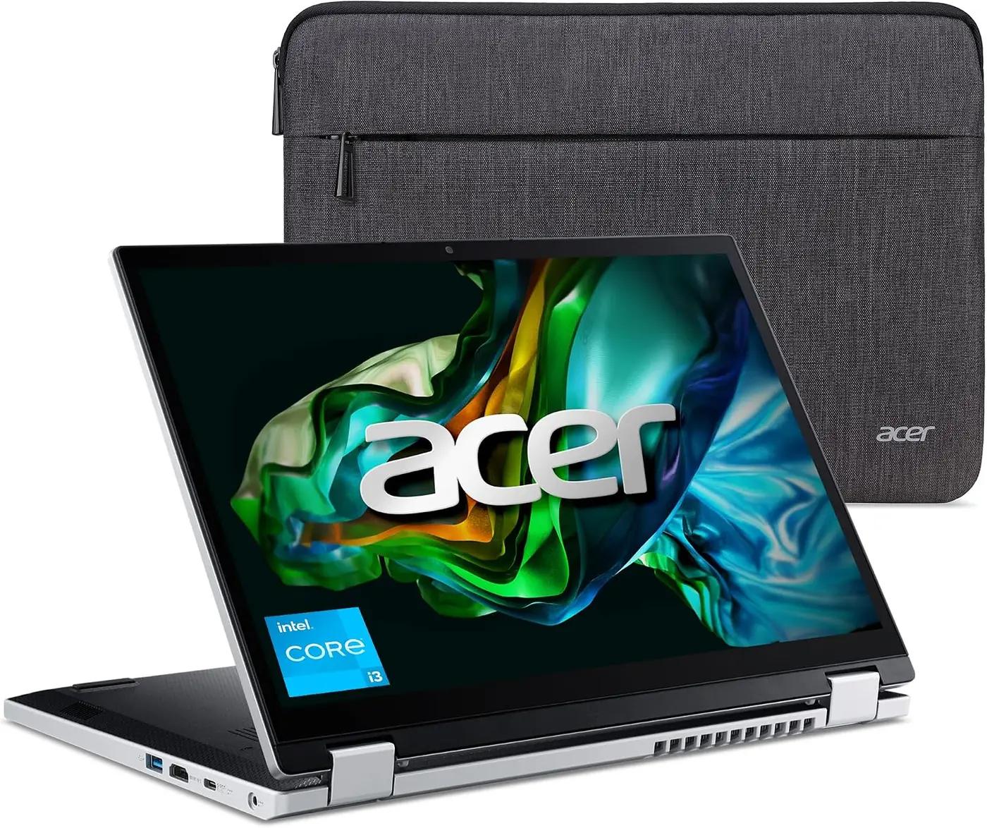 Acer Aspire 3 Spin 14 Convertible Laptop | 14" 1920 x 1200 IPS Touch Display | Intel Core i3-N305 | Intel UHD Graphics | 8GB LPDDR5 | 128GB SSD | Wi-Fi 6 | Windows 11 Home in S mode | A3SP14-31PT-37NV ENERGY STAR